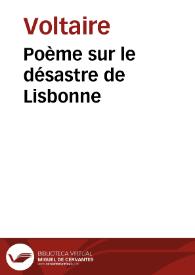 Poème sur le désastre de Lisbonne