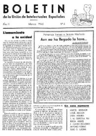 Boletín de la Unión de Intelectuales Españoles. Año II, núm. 4, marzo 1945